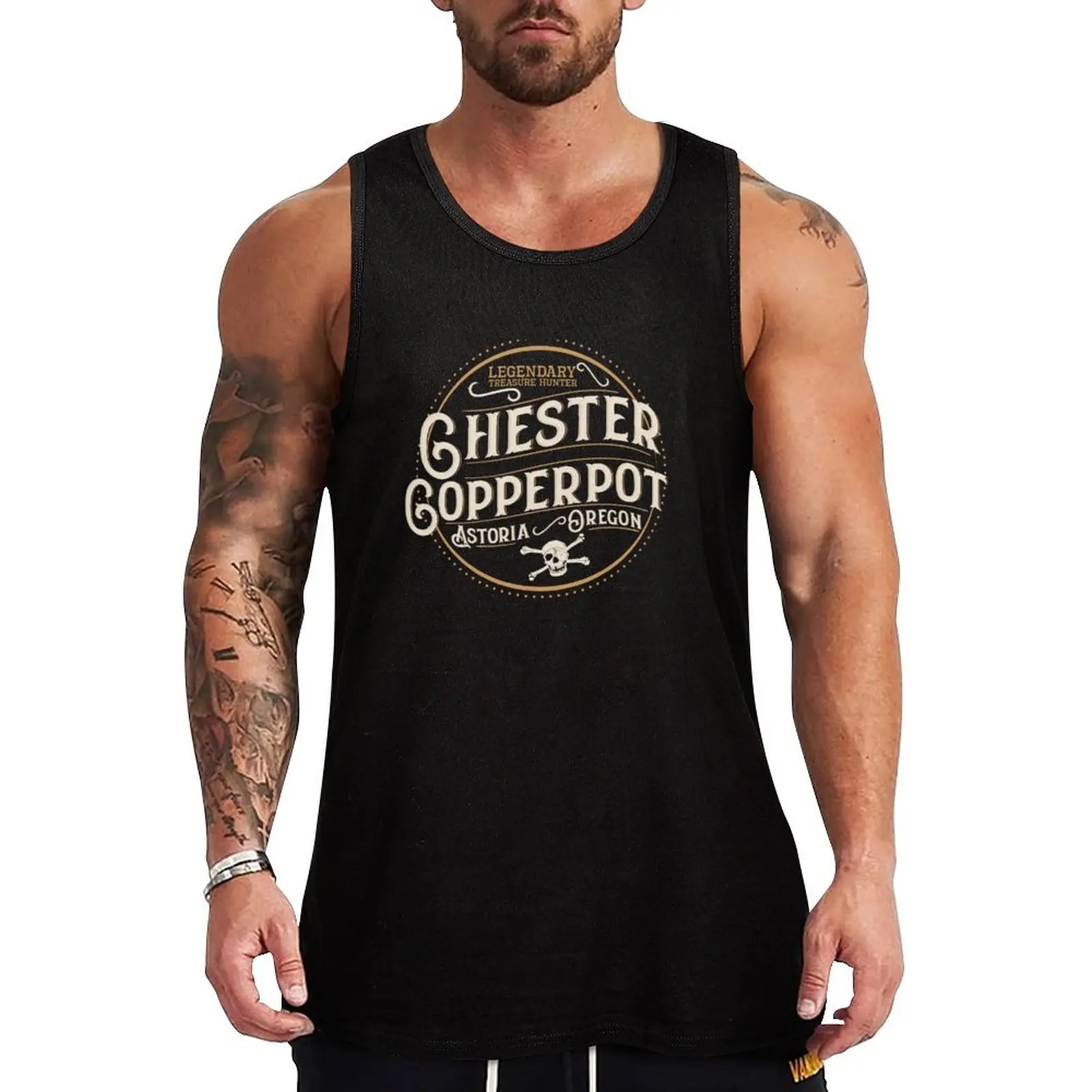 Chester Copperpot - Legendary Treasure Hunter Tank Top Athletic Workout Tank Top Moisture Wicking Lightweight