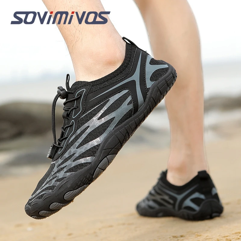 

Новая парная обувь для воды, обувь для плавания с пятью пальцами, размер 36–46, пляжная спортивная обувь, модные мужские кроссовки для фитнеса