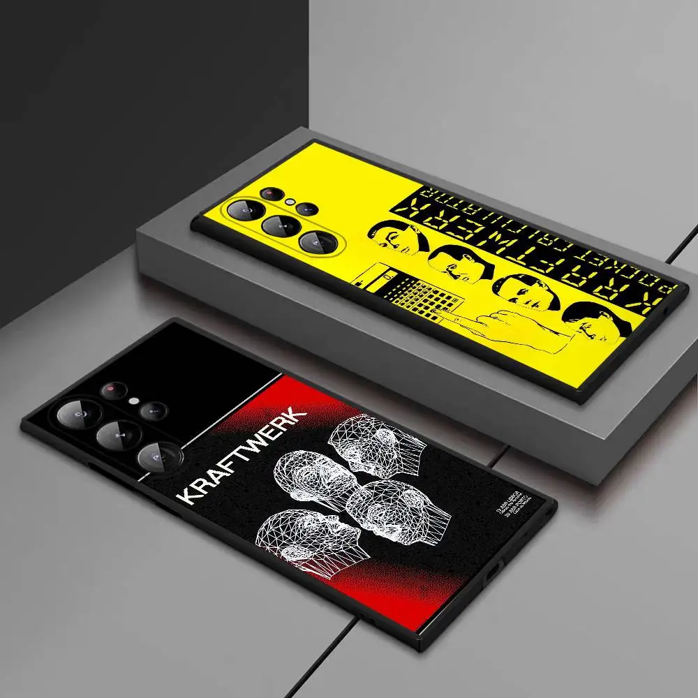

K-Kraftwerk Phone Case For Samsung Galaxy S25 Ultra S22 S23 S24 Ultra S21 S20 5G Protective Soft Silicone TPU Funda