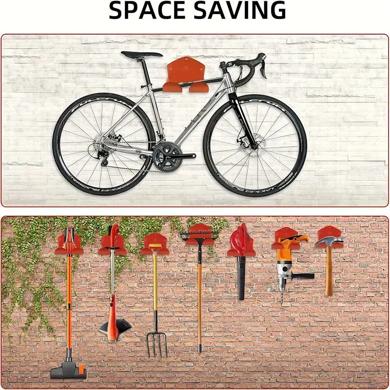 Garagen-Organizer, Trimmer-Halterung, Gartenwerkzeug-Aufhänger, Rasentrimmer-Halter, Wandmontage für Rasentrimmer, Heckenschere, Gartenwerkzeuge – Detail 17