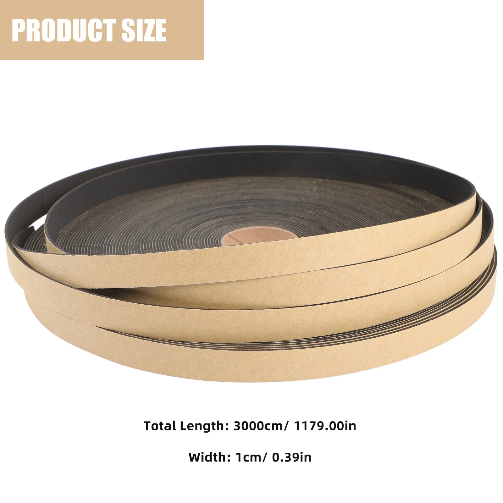 1 rotolo di striscia autoadesiva per porte e finestre, nastro in schiuma insonorizzata per l'isolamento degli spazi, striscia di tenuta in spugna per la casa