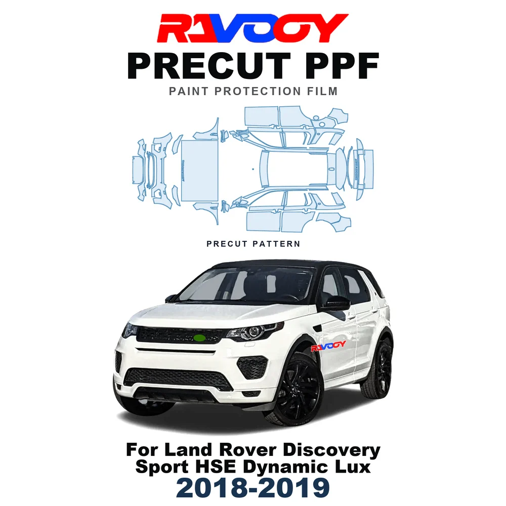 Precut PPF For Land Rover Discovery Sport HSE Dynamic Lux 2018-2019 8.5mil TPU Paint Protection Film Hood Bonnet Bumper Fenders