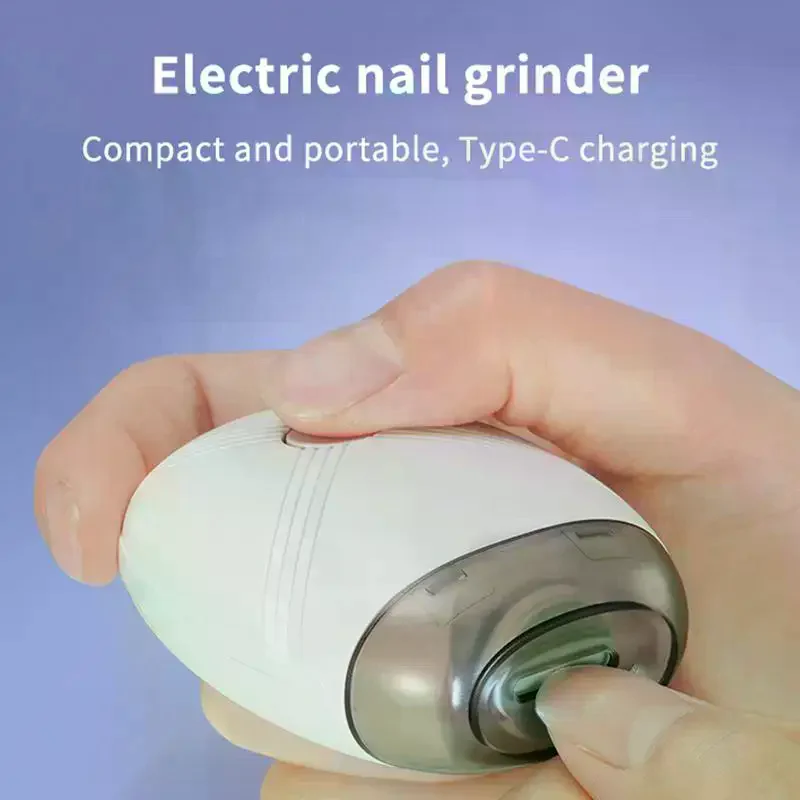 /ACR/Filer Rechargeable Fingernail Polisher With Light Automatic Electric Nail Clipper For Nail Care And Polishing Electric Nai