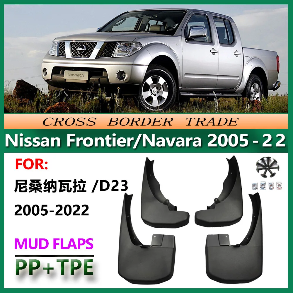 For Nissan Navara NP300 D23 2005-2022 Mud Flaps Heavy Duty Splash Guards Set of 4 Off-Road Protection for Pickup Truck