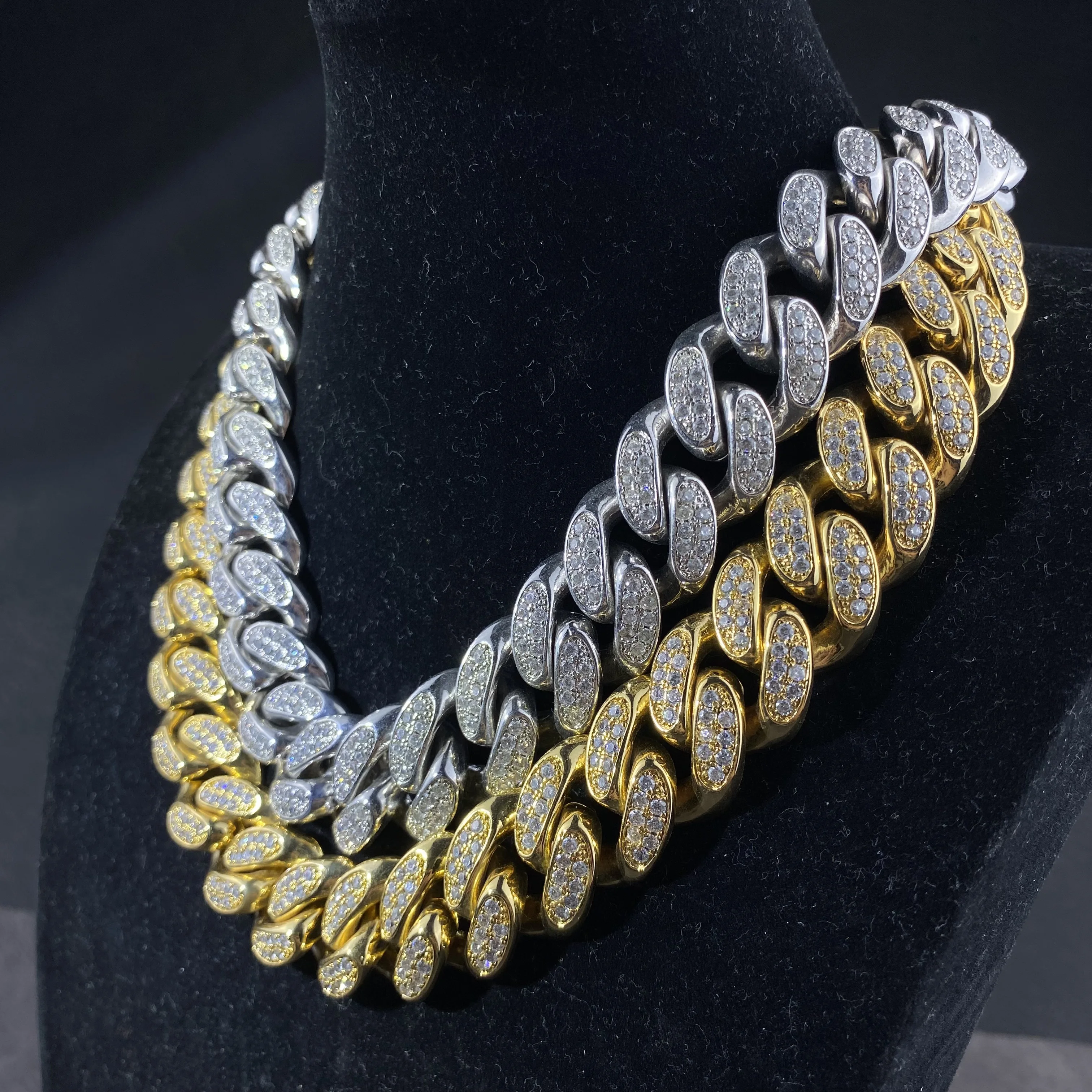 

Bling Hip Hop Jewelry Iced Out miami cuban link chain 19mm width Cuban Link Chain