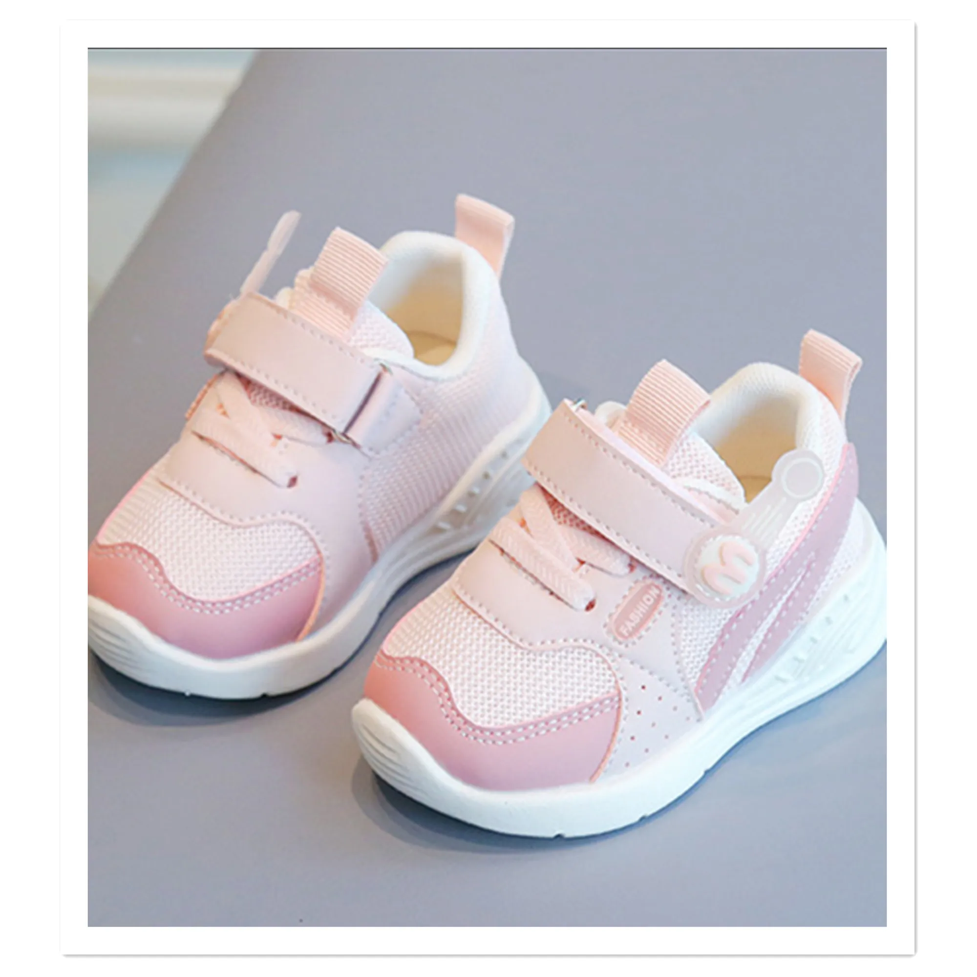 Infant walking shoes, functional shoes, spring and autumn boys and girls' soft soles, anti slip children's sports shoes, mesh fa