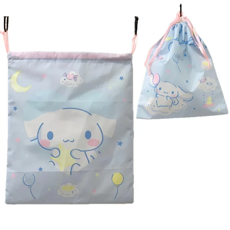 Sanrio Hello Kitty borsa portaoggetti con coulisse Cute Cartoon scarpe da viaggio pieghevoli borsa per vestiti borsa per Organizer impermeabile