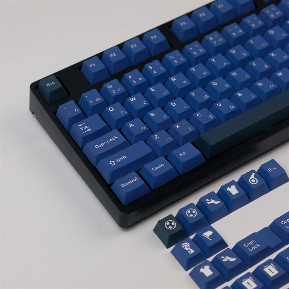 128 Keys/set GMK Striker Keycaps PBT 5 Sides Dye Sublimation Key Caps Japanese Cherry Profile Keycap For GH60 ANNE Poker GK64