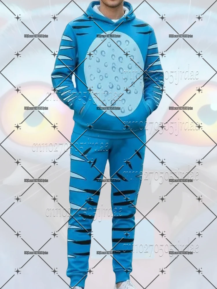 

Kpop Demon Hunters Derpy Tiger Cosplay Clothing Hoodies+Long Pants Autumn Winter Men Women Tracksuit Sets Christmas Clothes