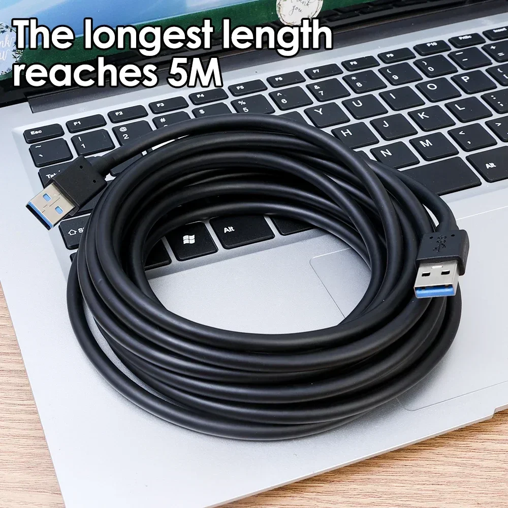 Extra Long USB 3.0 Extension Cable USB A Male To Male High Speed Data Transfer Cord for for Hard Drive TV Box Laptop Extender