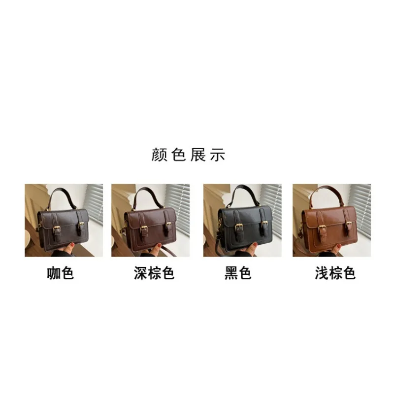 Vintage Cambridge Handbag  Women\'s 2024 New Fashion Versatile Small Square Bag High Sense Niche Trend Shoulder Bag