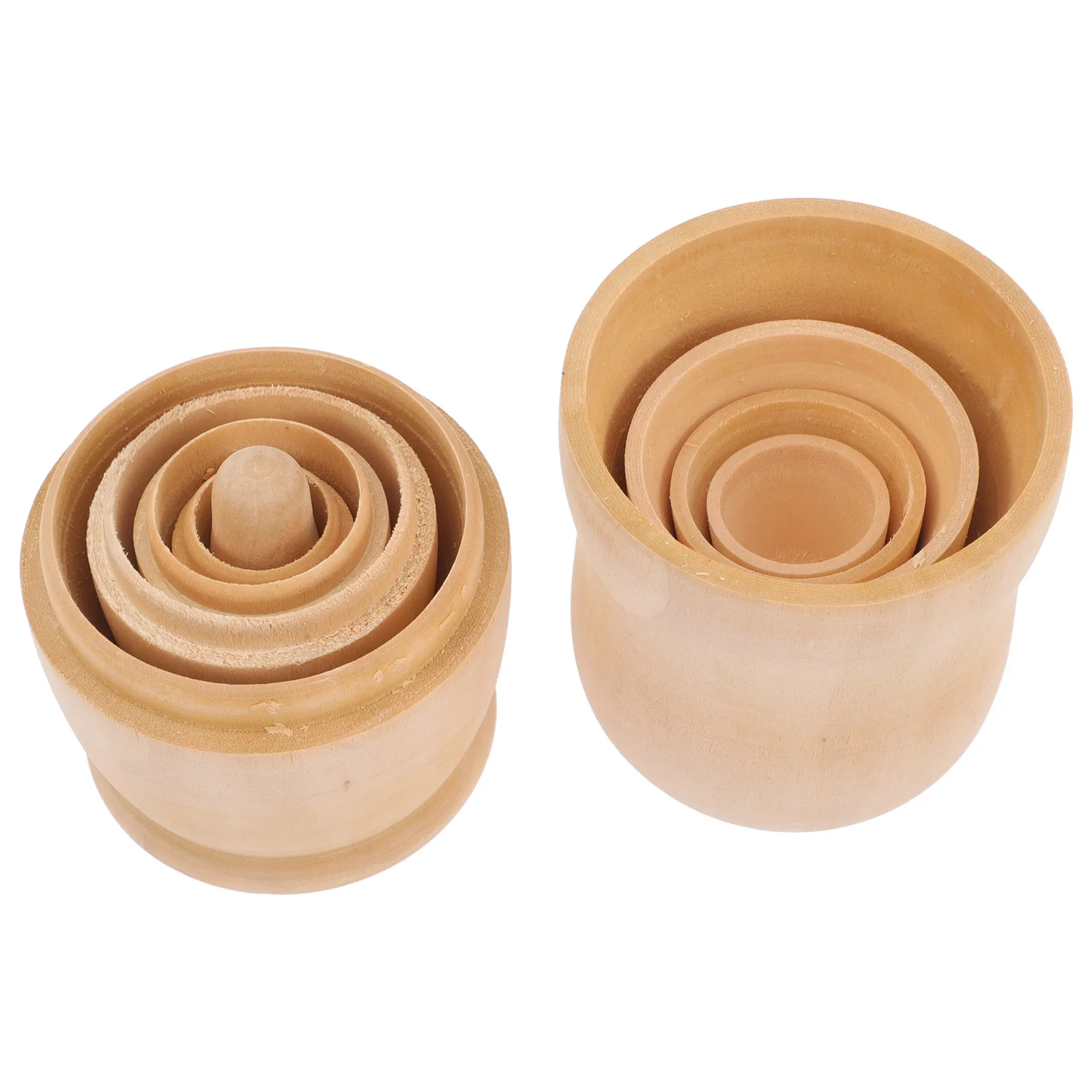 

1Set DIY Wooden Matryoshka Painting Kit Unfinished Nesting for Children Creative Game Home Party Decoration Craft Supply