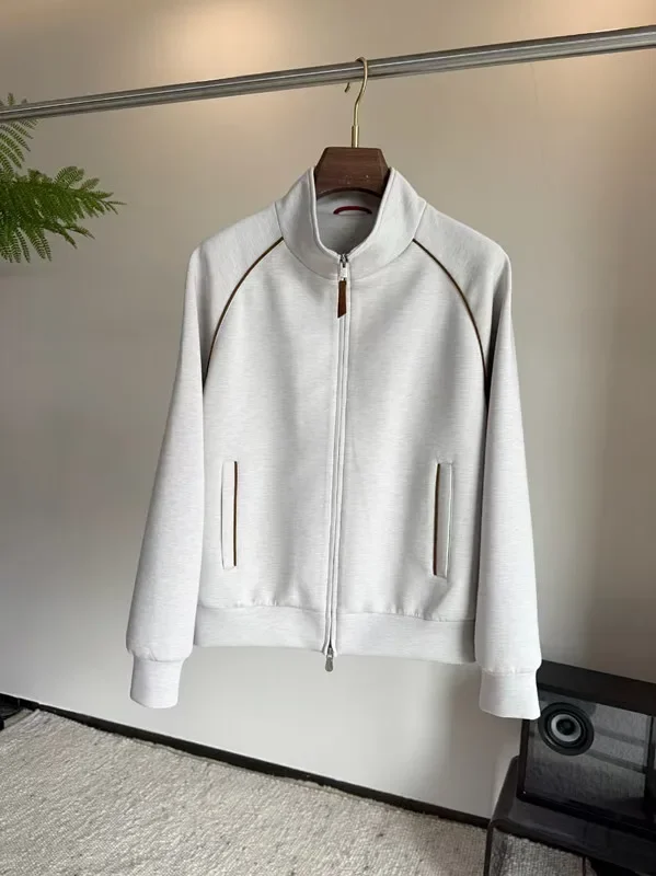 

BC 25FW старый свитер с воротником-стойкой и двойной молнией для денег