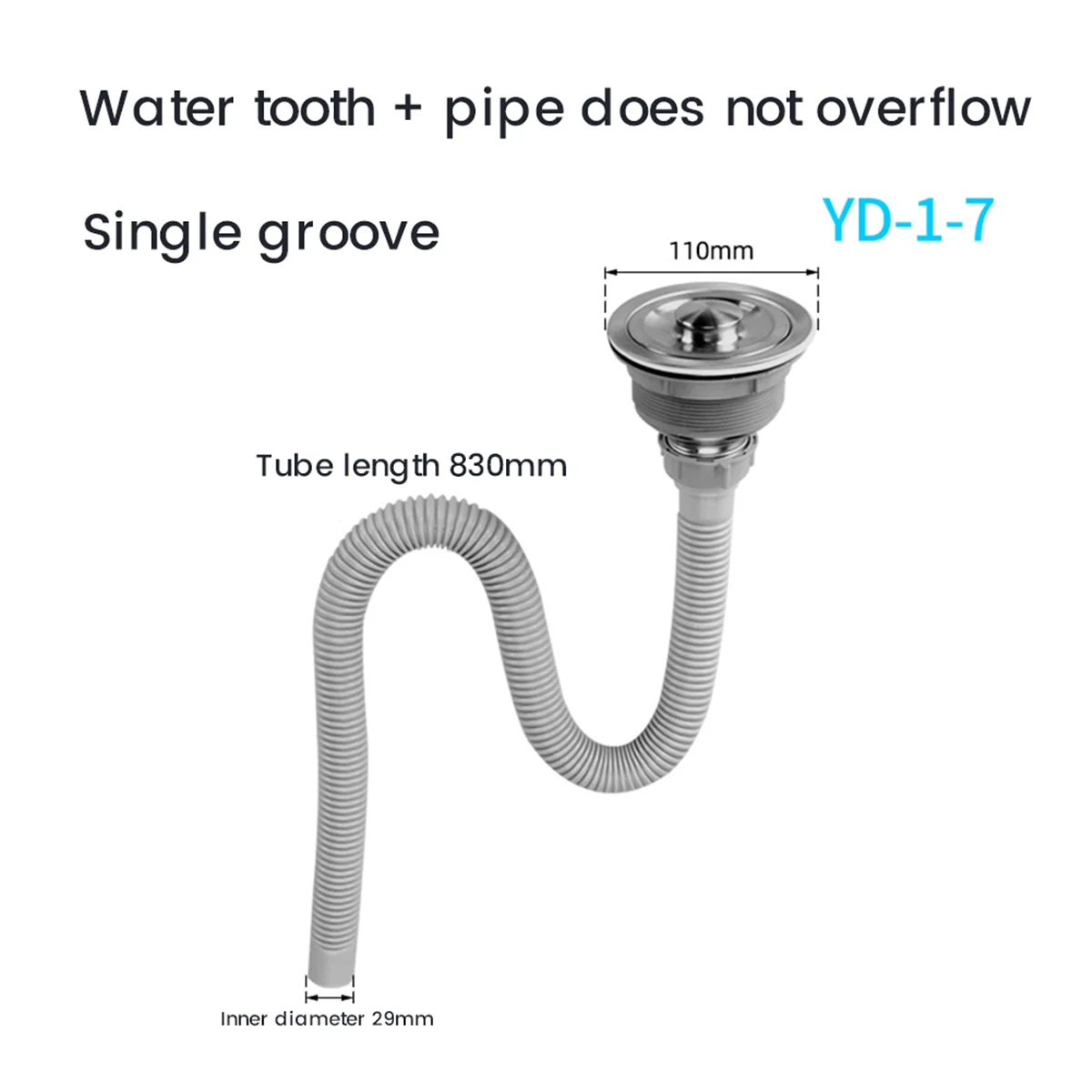 A95I-Drain Plug Stainless Steel Sink Plug, Hair Salon Shampoo Basin Drain Plug, Sink Plug with Hair Catcher for Shampoo Bed