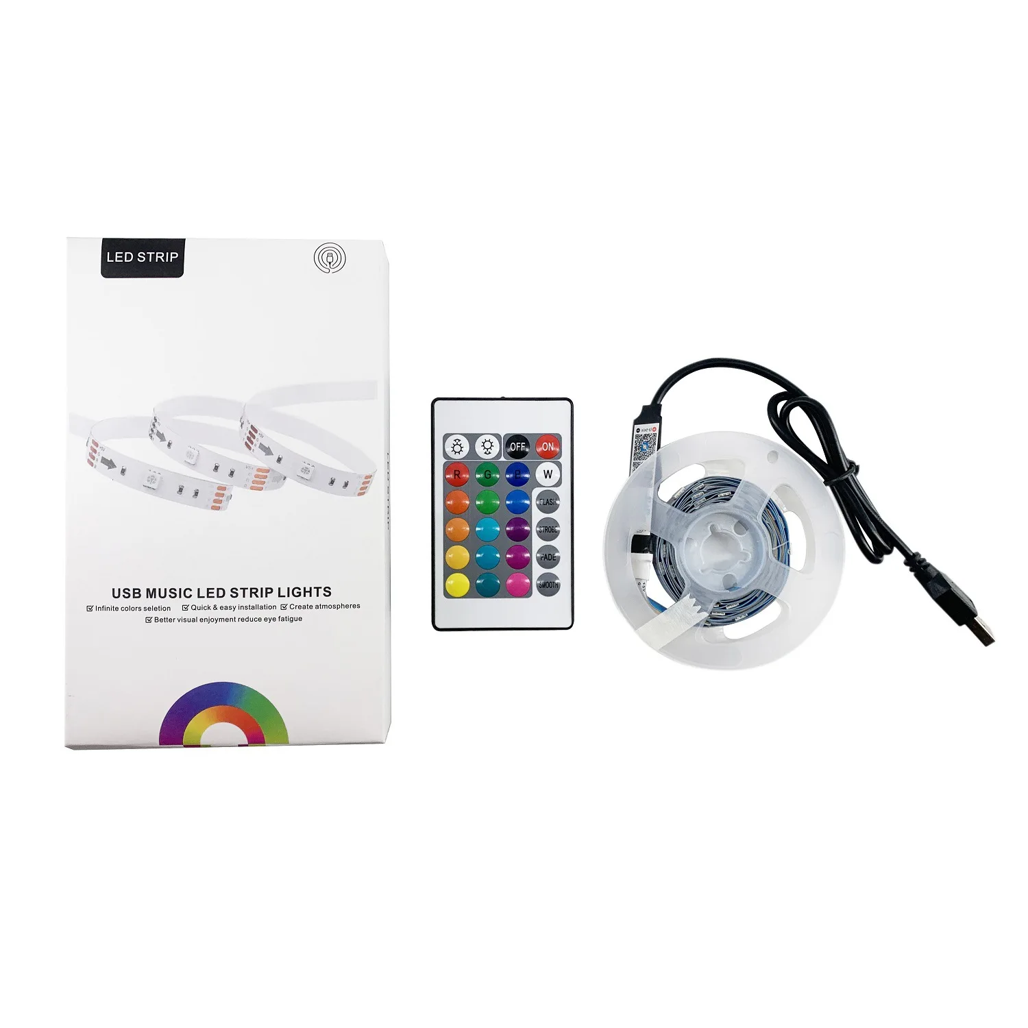 PALONE Light Bar LED Bluetooth LED Light Bar with IR Remote Control Symphony RGB Tape for TV Backlight Bedroom Decor Christmas