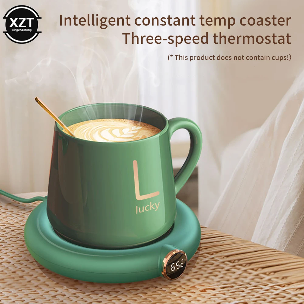 USB Smart Thermostat Heating Coaster Digital Display Heater Office Home Desktop Insulation Pad Milk Coffee Heating Base