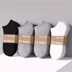 10 Pairs Of Essential Ankle Socks, Soft And Lightweight Full Matching Low Cut Ankle Socks, Women'S Stockings And Socks