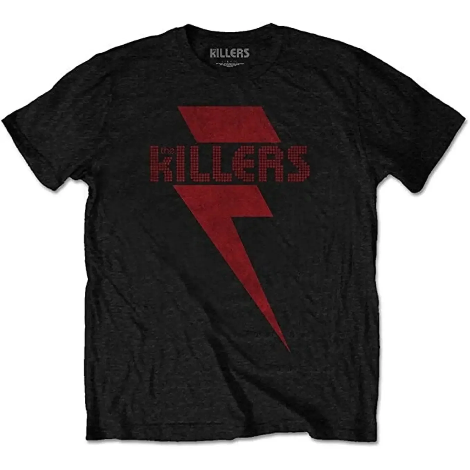 Camiseta The Killers Red Bolt, Oficialmente Licenciada, Nueva, Estilo Vintage, Lavada, Elegante, Para Uso Diario, Transpirable, Ropa Urbana