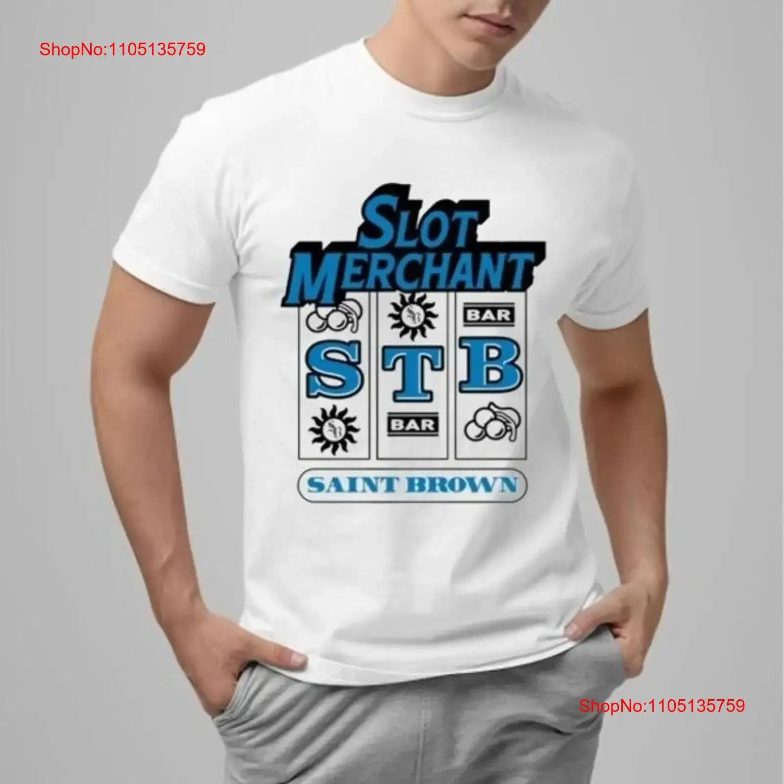 

Amon ra St Brown Slot Merchant STB Bar Saint T Shirt vintage Washed Slightly Versatile graphic Top For Everyday Wear streetwear