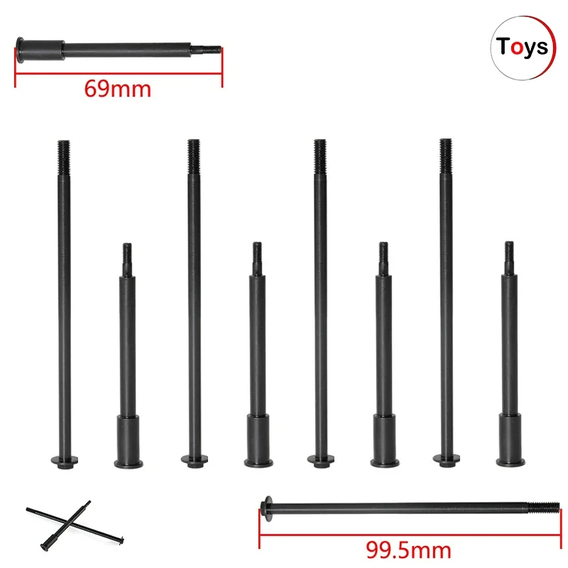 Steel Front and Rear Wheel Fixed Axle Inner Hexagon Pin For LOSI 1/4 Promoto-MX Motorcycle RC Upgrade Modification Accessories