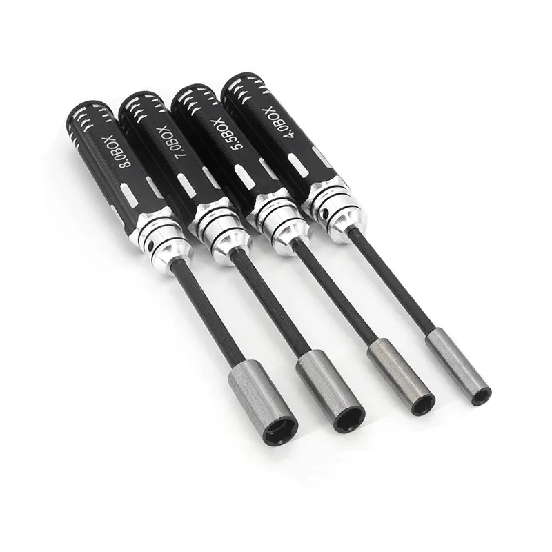 Chave de fenda hexagonal 4.0mm 5.5mm 7.0mm 8.0mm conjunto de chave de fenda chave de soquete de porca hexagonal para rc fpv drone carros ferramentas de barco