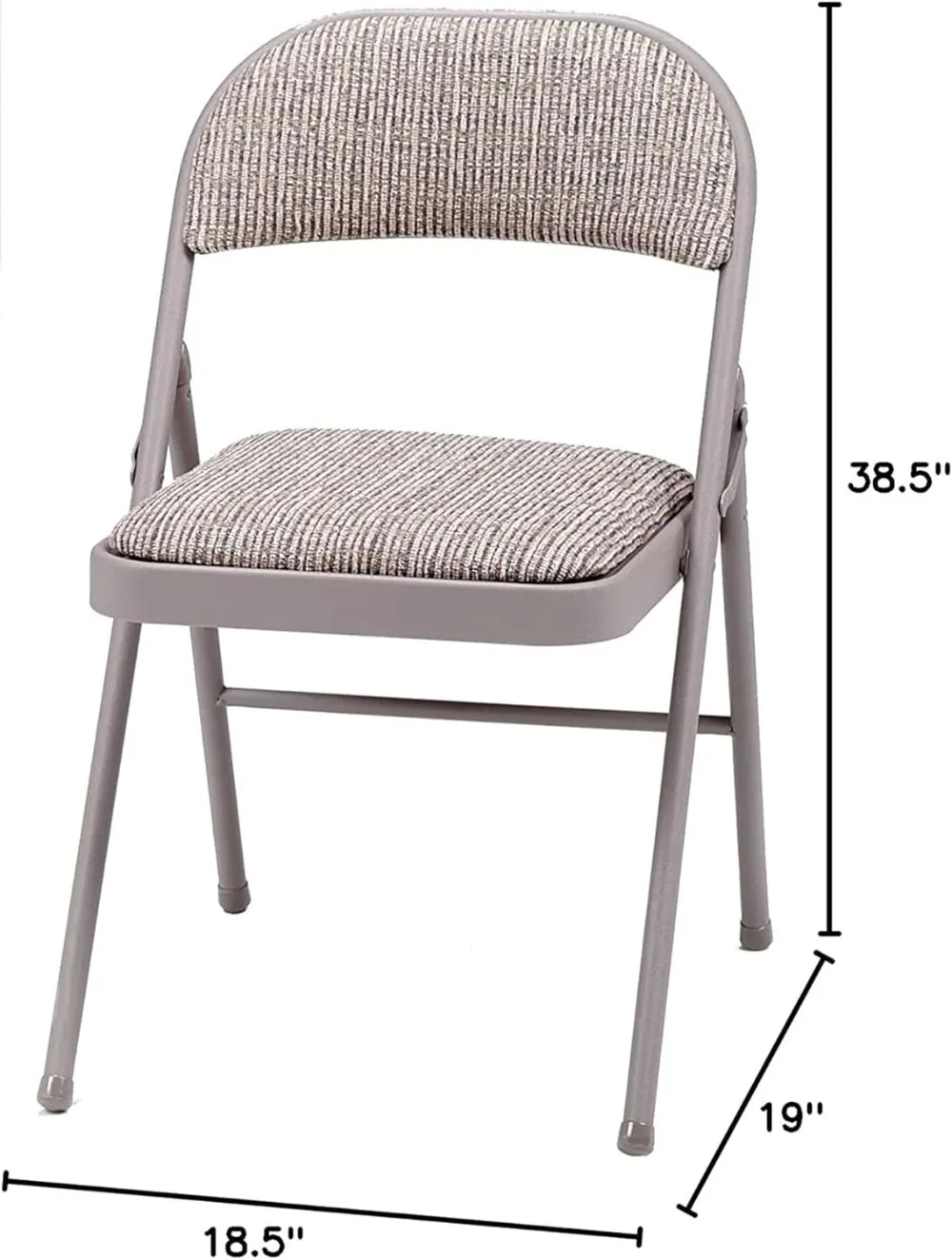 MECO-silla plegable acolchada de tela metálica, sillón portátil de lujo con respaldo contorneado, para uso en el hogar, exteriores y oficina