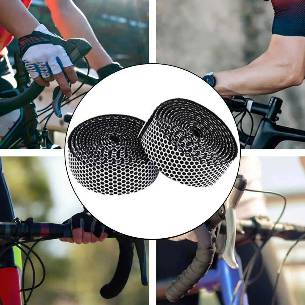 Sweat-absorbent Handlebar Tape Honeycomb Bicycle Handlebar Tape Set for Mountain Bikes Anti-slip Breathable Eva Foam for Comfort