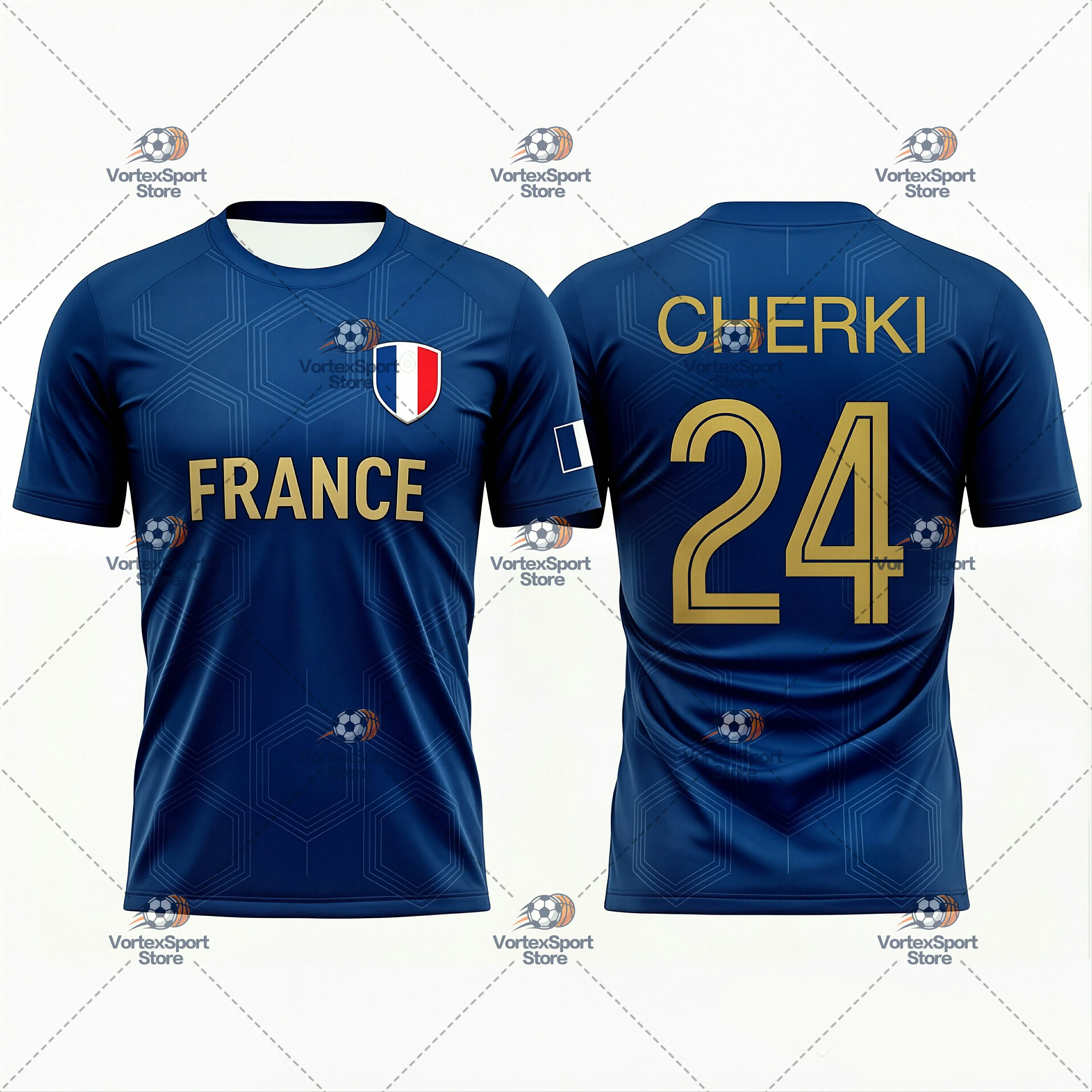 Explosions Kinder- und Herren-Fußballtrikot Frankreich Nr. 11, Schnelltrocknend, Alle Größen, Kurzarm, O-Ausschnitt, Olise Fußballfan-Trikot – Detail 5