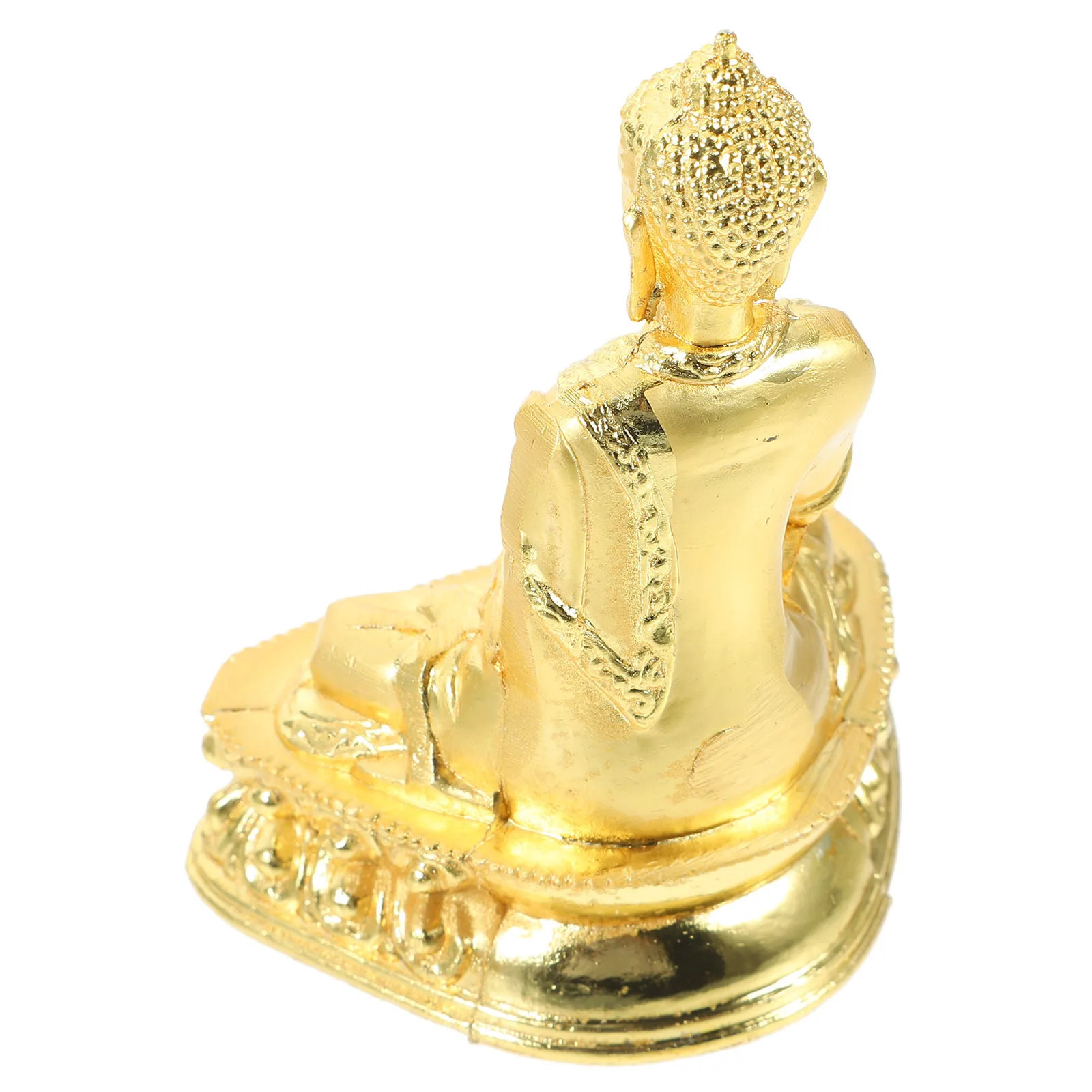 

1Pcs Gold-Plated Buddha Decor Small Sakyamuni Buddha Artistic Office Home Desktop Buddhist Ornament Office Desktop Decor