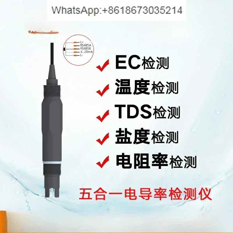 Smart Conductivity Sensor, Industrial Online TDS Conductivity Electrode RS485 and 4-20mA Output