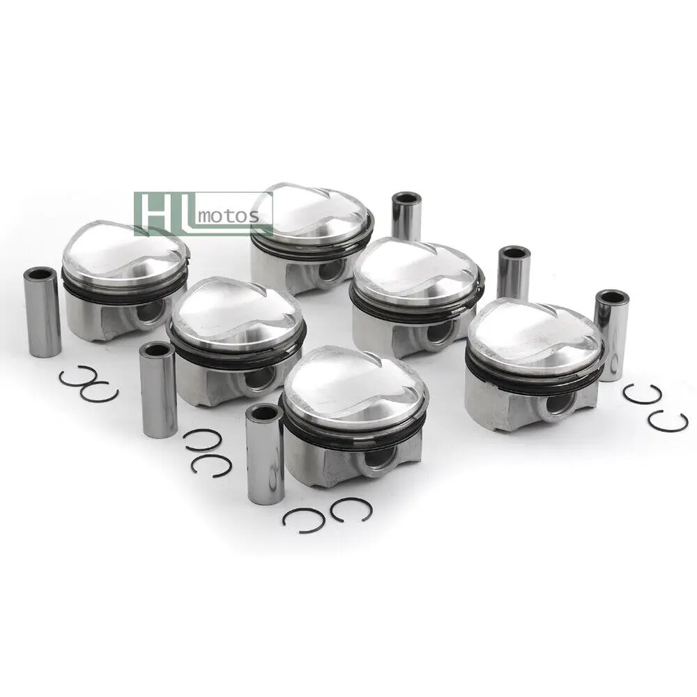 Made In Germany 6x Pistons Rings Set Φ84.51mm Φ 22mm for Audi A5 VW 06E107065DM 3.0TFSI