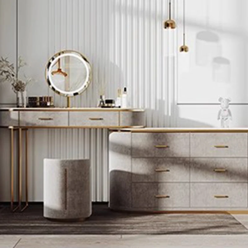 Girl Garden Vanity Table Bedroom Mirror Modern Bathroom Dressing Table Jewelry Organizer Mesa De Maquillaje Trendy Furniture - Image 6