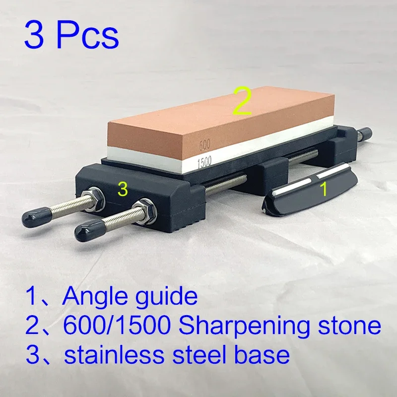 sharpening stone 600/1500 grit base angle guide set 3 pcs kitchen knife sharper apex dege blade sharp whetstone Accessories