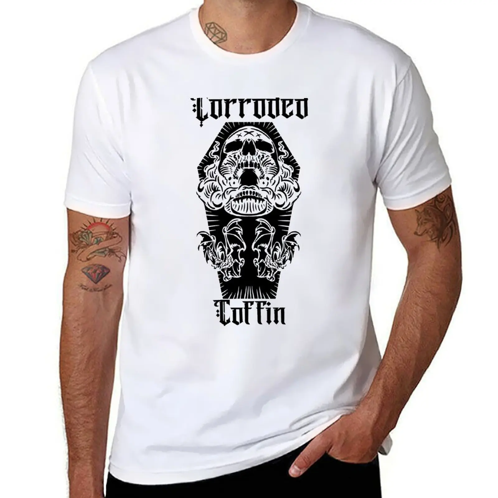 

Corroded coffin T-Shirt t shirt for man 100 percent cotton man t shirt cotton high quality t shirt custom print T-shirt