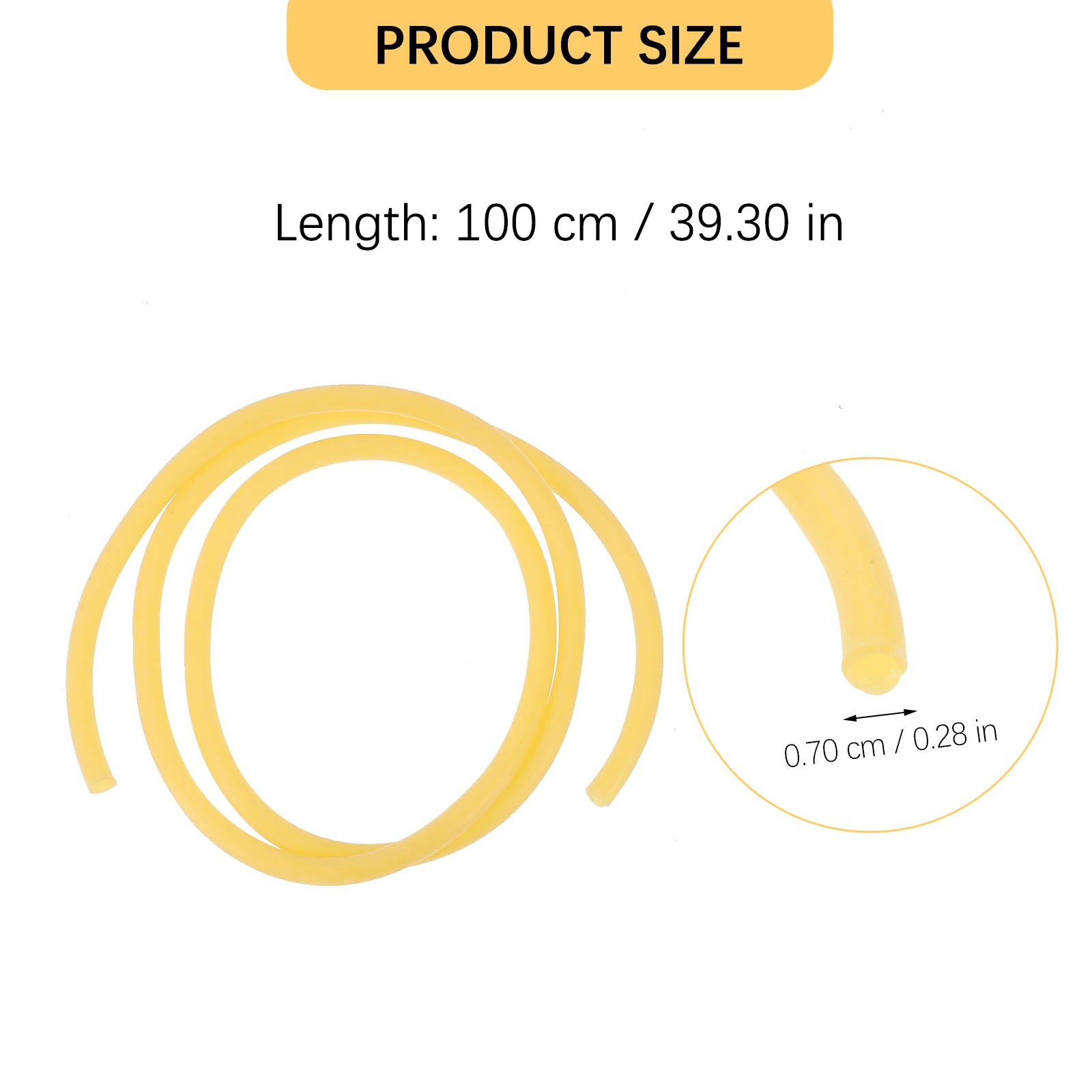 

6 Pcs Yellow Natural Latex Rubber Tubing Elastic Hose Emulsion Surgical Tube Tourniquet DIY Hunting Medical Teaching Tools