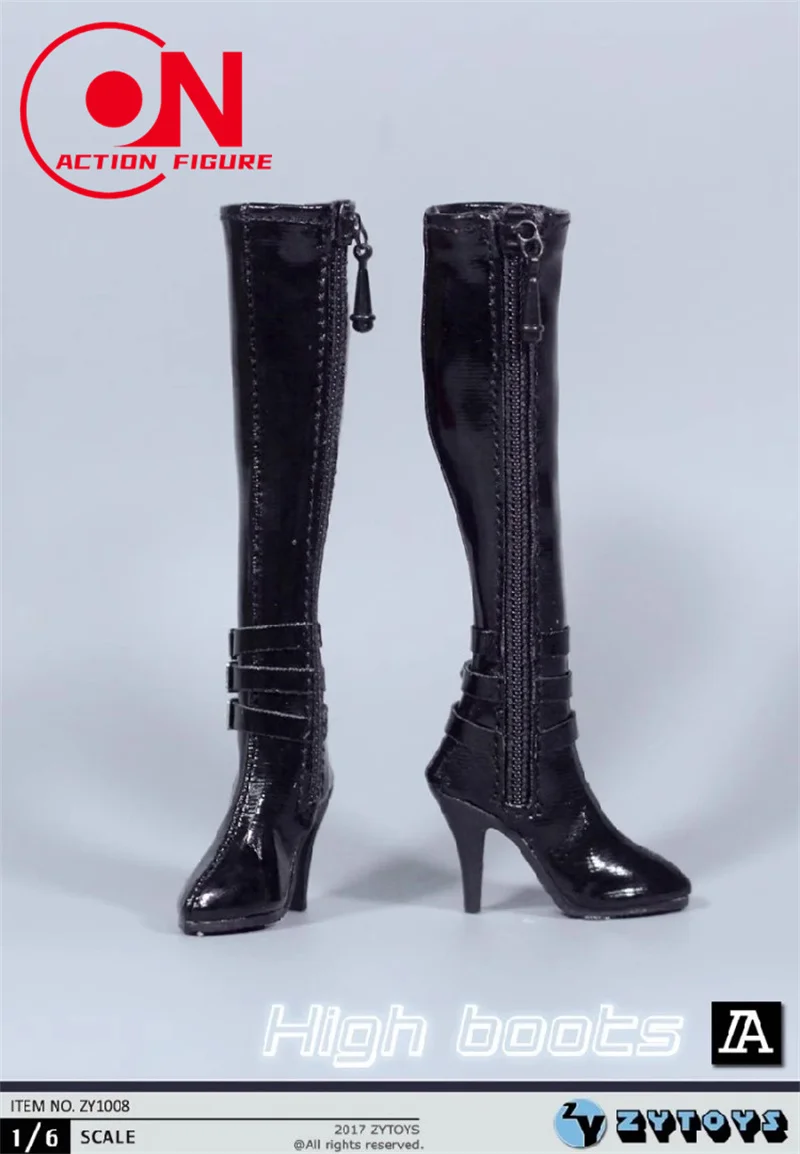 ZYTOYS ZY1008 1/6 Vrouwelijke Hoge Laarzen Holle Schoenen Model Fit 12 ''TBL PH JO Soldaat Action Figure Body poppen