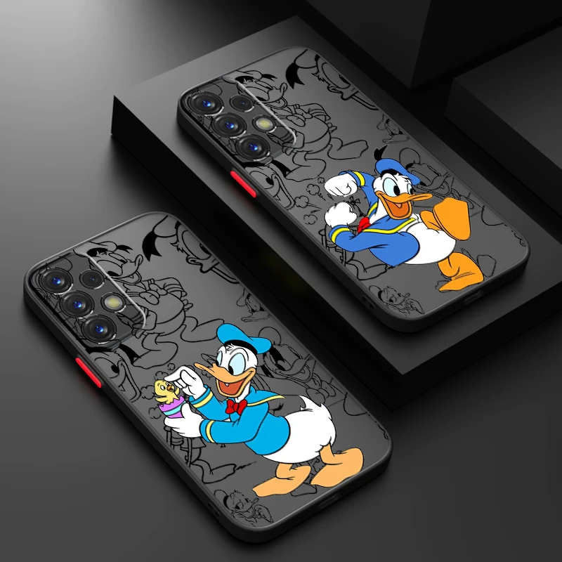 Disney Donald Duck Cute Frosted Translucent For Samsung A53 A52 A33 A32 A51 A71 A21S A13 A73 A50 A22 A12 5G TPU Phone Case