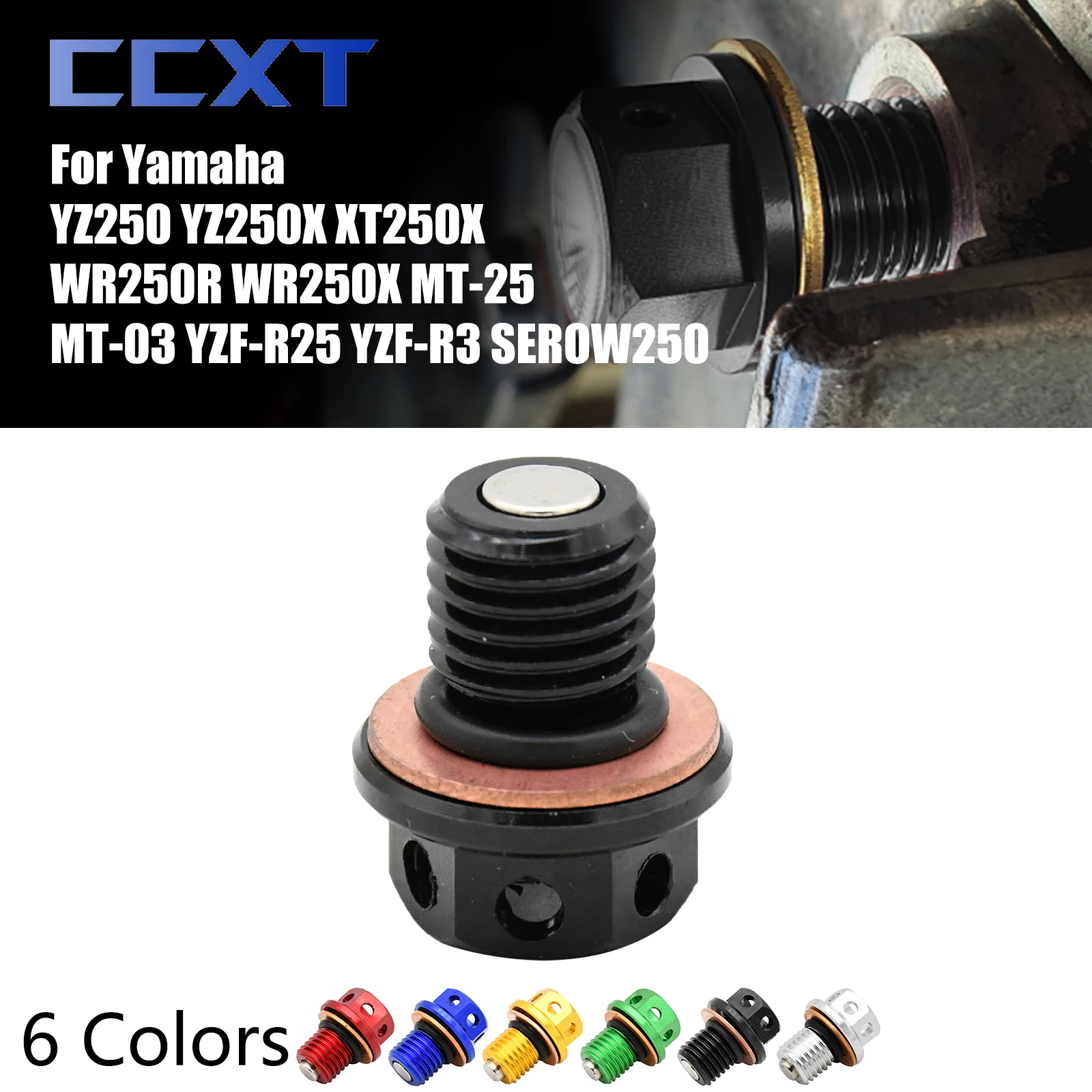 

M12 Магнитная гайка масляного картера Винт сливной масляной пробки Магнитная гайка масляной пробки для Honda Yamaha Kawasaki NINJA YZ WR CRF XR KLX