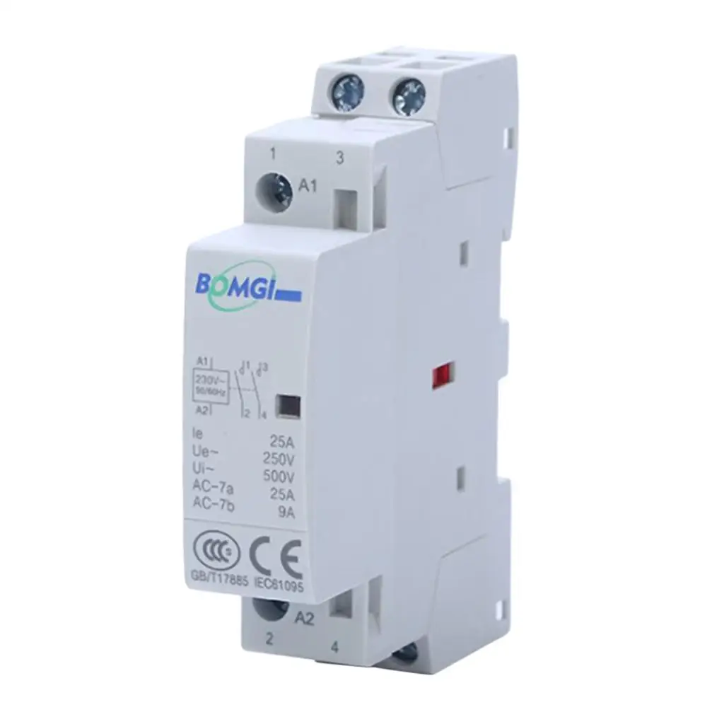 25 Amp, 2 Pole 2 Normally Open (NO) Conttor 25A , Coil 230V DIN Rail Mounted