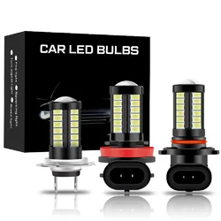 2Pcs H11 H8 9006 HB4 9005 HB3 PSX24W H16JP 5730 LED Auto Lamp Car Anti Fog Light Bulb 6000K White Not for Headlights 12V