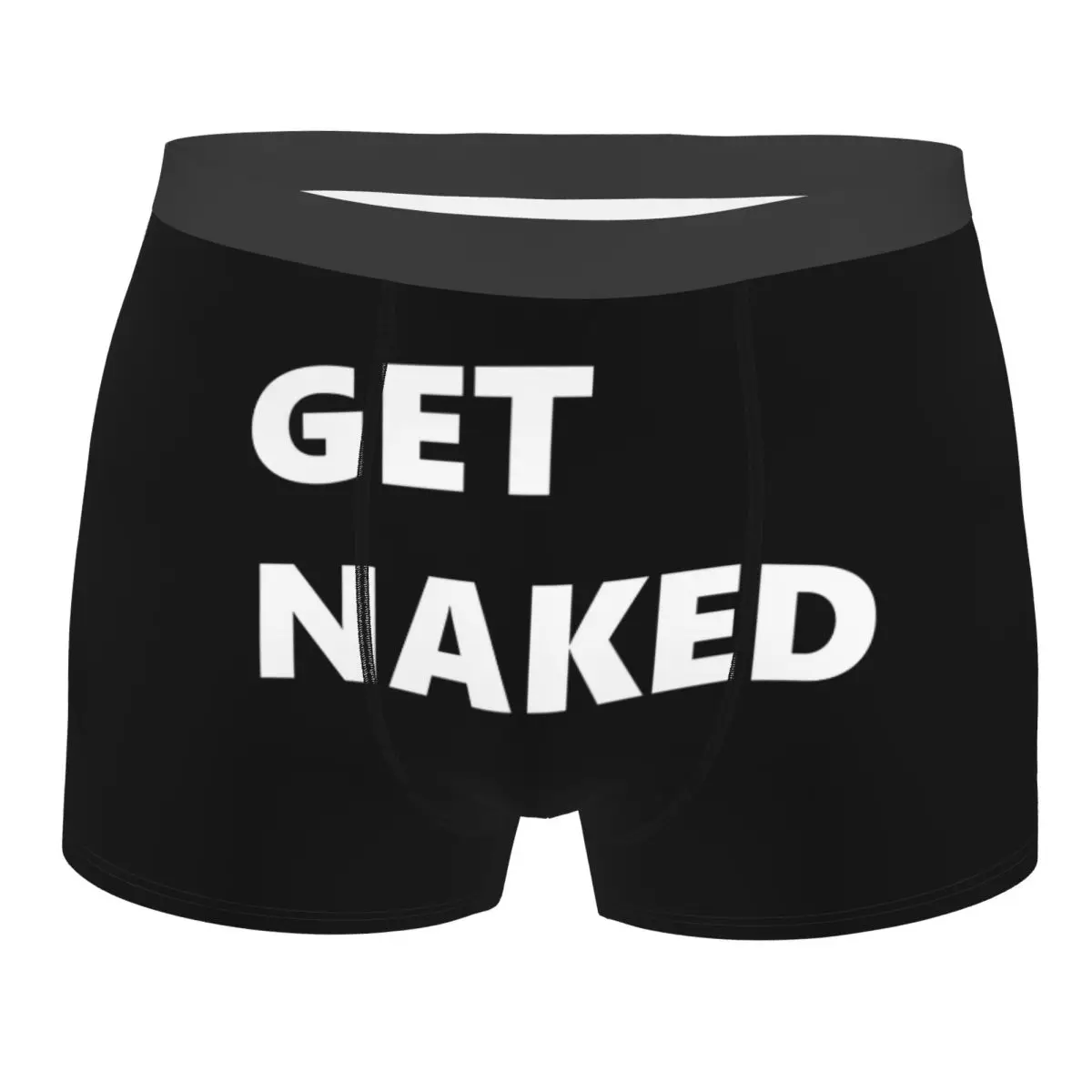 

Custom Fashion Get Naked Black And White Boxers Shorts Panties Men's Underpants Comfortable Briefs Underwear