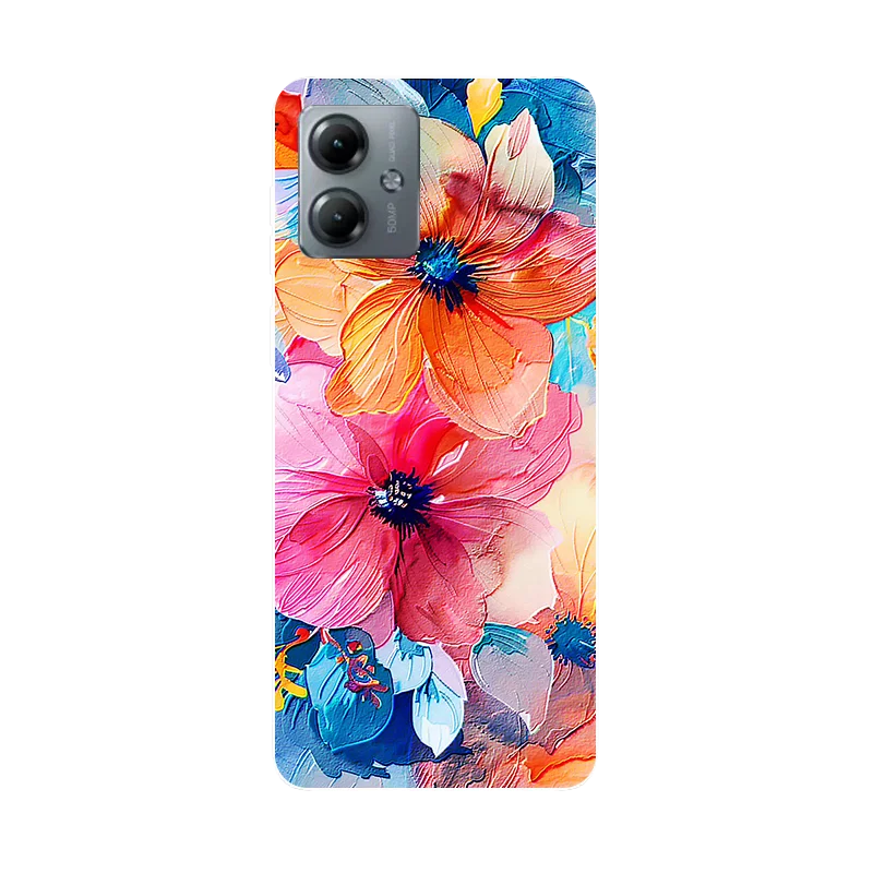 For Motorola Moto G14 Case 2023 Cute Wolf Flower Silicone Soft TPU Phone Back Cover For Moto G14 4G Fundas MotoG14 XT2341-4 Capa