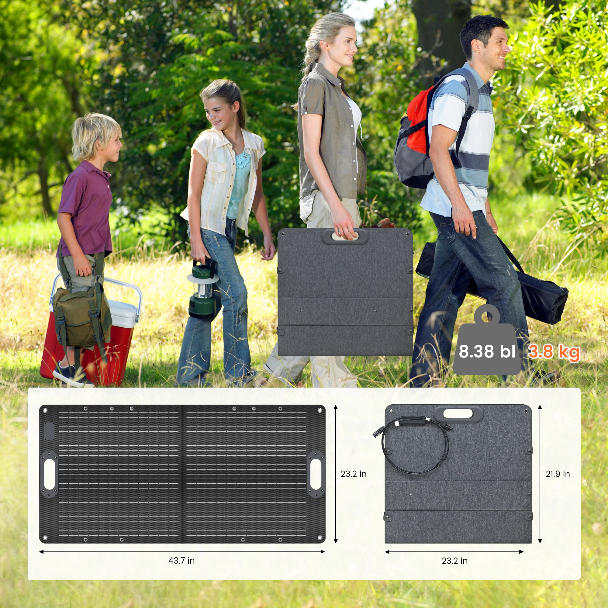 ETFE 100W Flexible Solar Panels Portable Foldable Solar Charger PWM Solar Charge Controller for Generator Power Station/RV/Phone