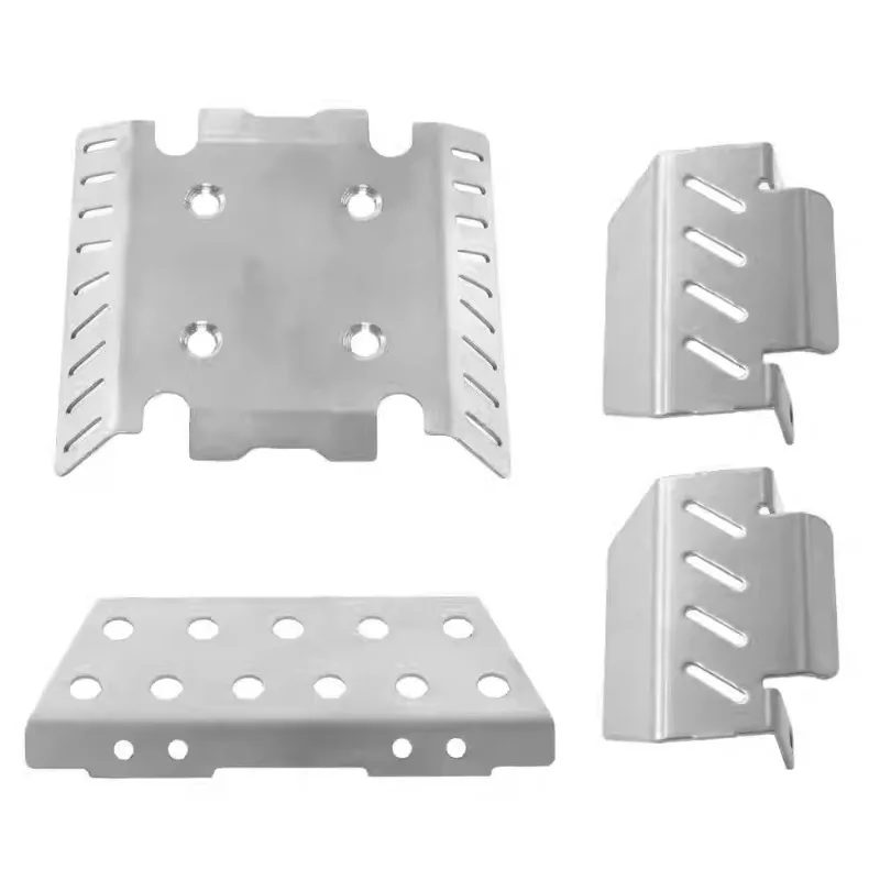 Châssis universel en armure métallique, ensemble de quatre pièces pour modèle 1/8, mise à niveau et modification de voiture télécommandée d'escalade, accessoires de bricolage