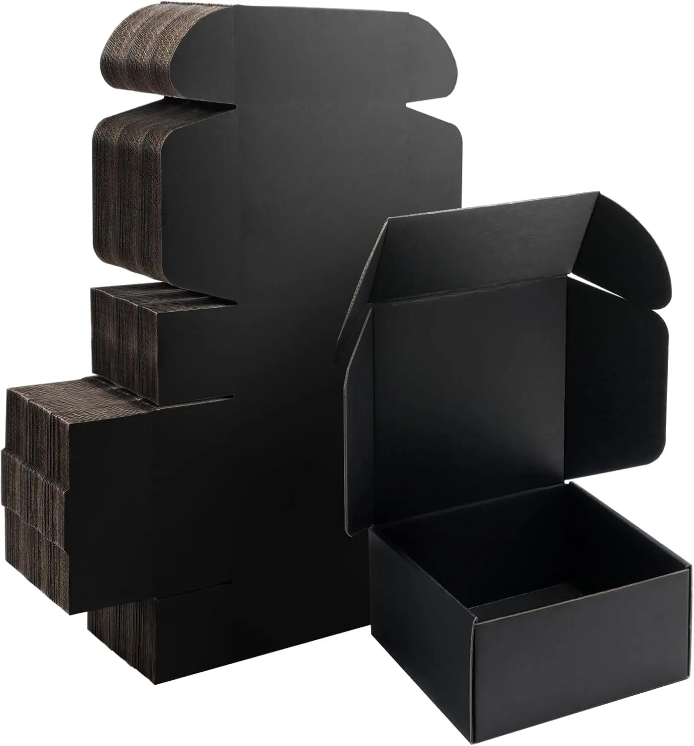 

Коробки для почтовых отправлений из гофрированного картона 8x8x4, черные, 25 штук в упаковке, для упаковки, отправки почтой, подарков - прочные и перерабатываемые товары для малого бизнеса