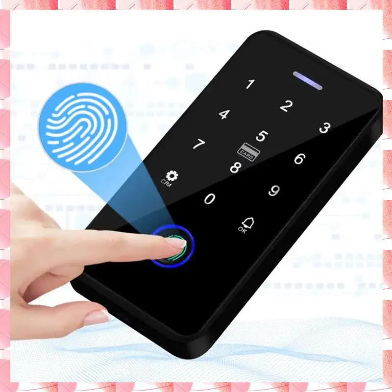 JAJA NFC Bluetooth Tuya APP Access Control Keypad Waterproof RFID Keyboard 13.56Mhz Biometric Fingerprint Touch Door Opener Dura