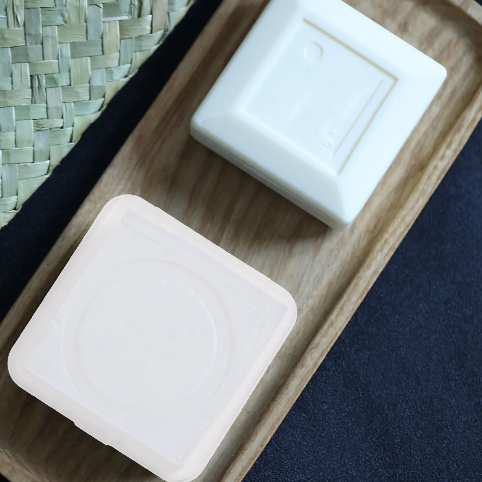 

10 Pcs Transparent Soap Box Square Dish Household Outdoor Container for Traveling Shower Pp Portable with Lid