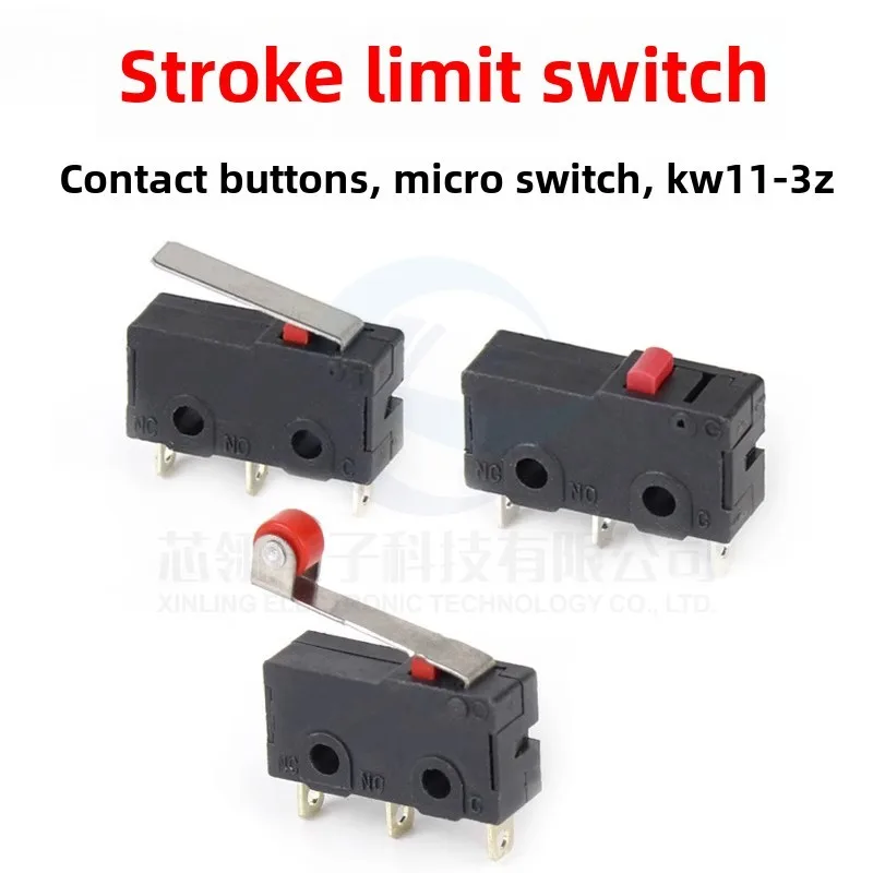 

10pcs KW11-3Z-2 Micro Switch 2/3Pin NO/NC Mini Limit Switch 5A 250VAC KW11-3Z Roller Arc lever Snap Action Push Micro switches