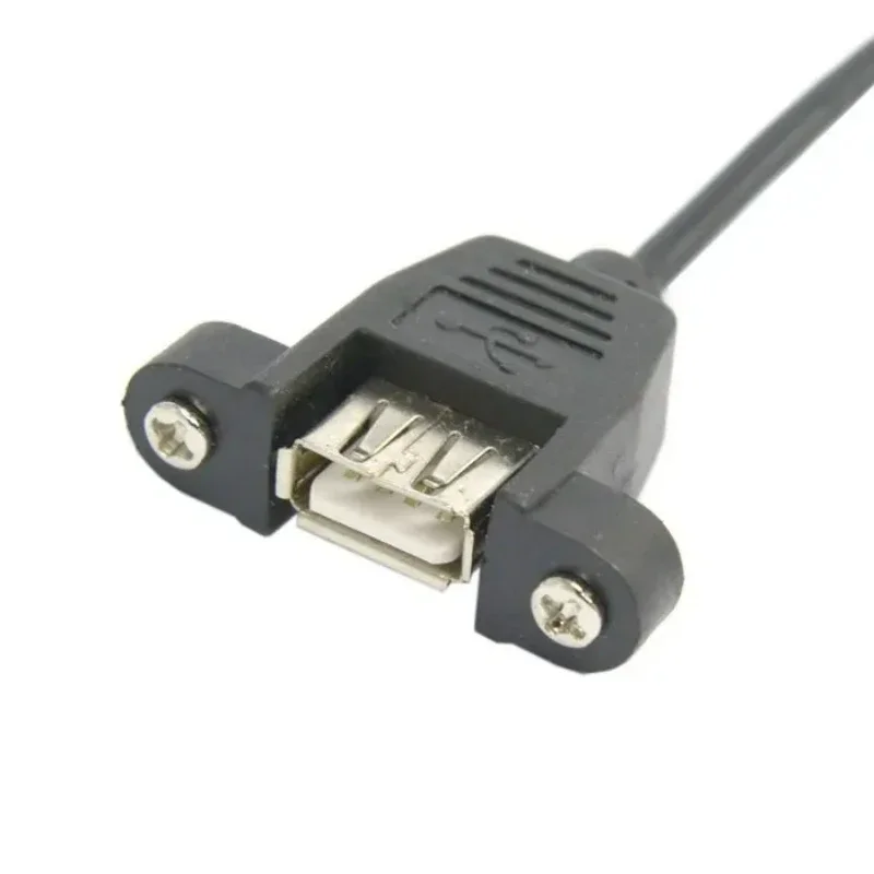 25cm USB 2.0 A Female Socket Panel Mount Type To Standard B Male Printer Scanner Hard Disk Cable