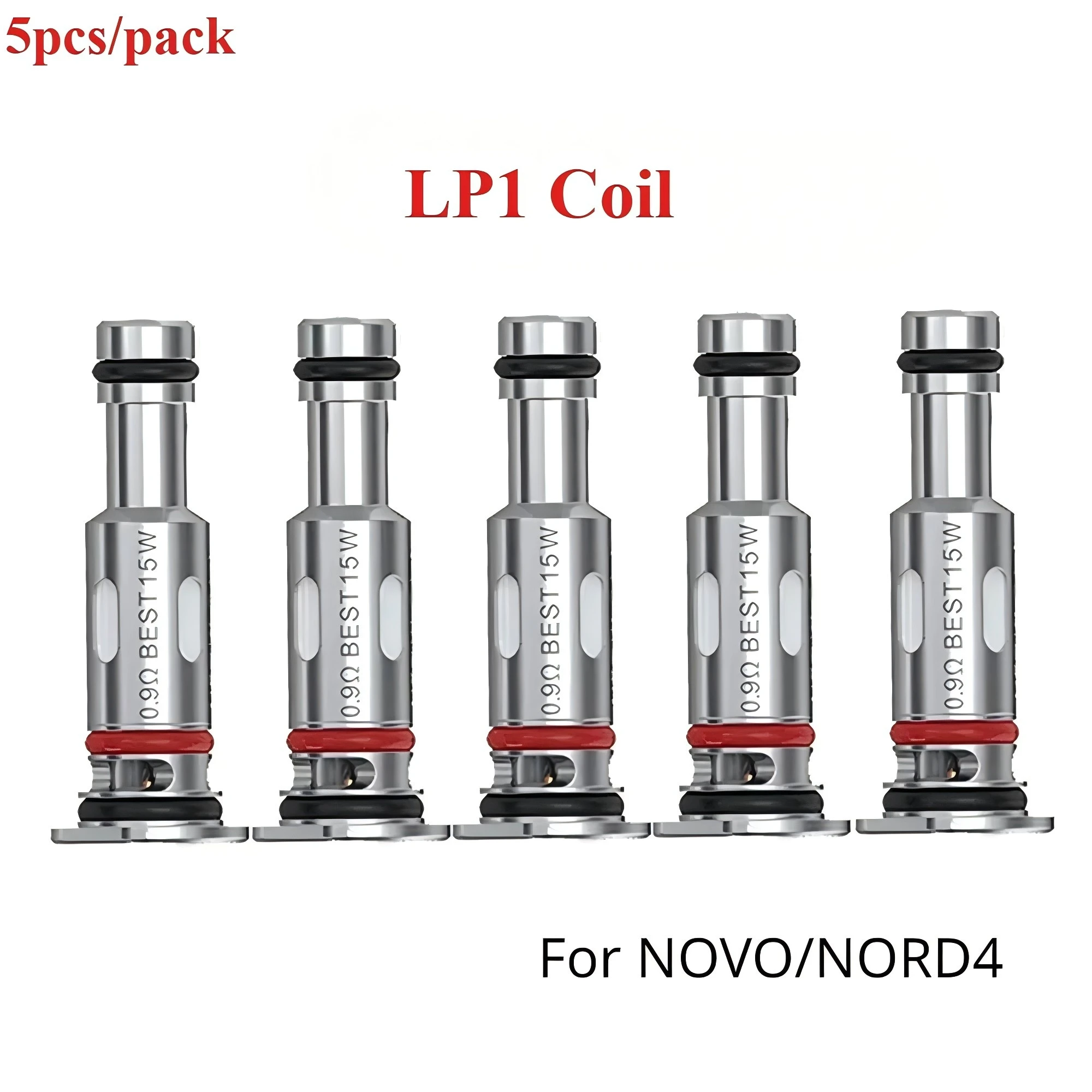5pcs/pack Novo 4 Coil LP1 0.8ohm 0.9ohm 1.2ohm Meshed Coils Head for Novo 4 Nord Nfix POZZ PRO System